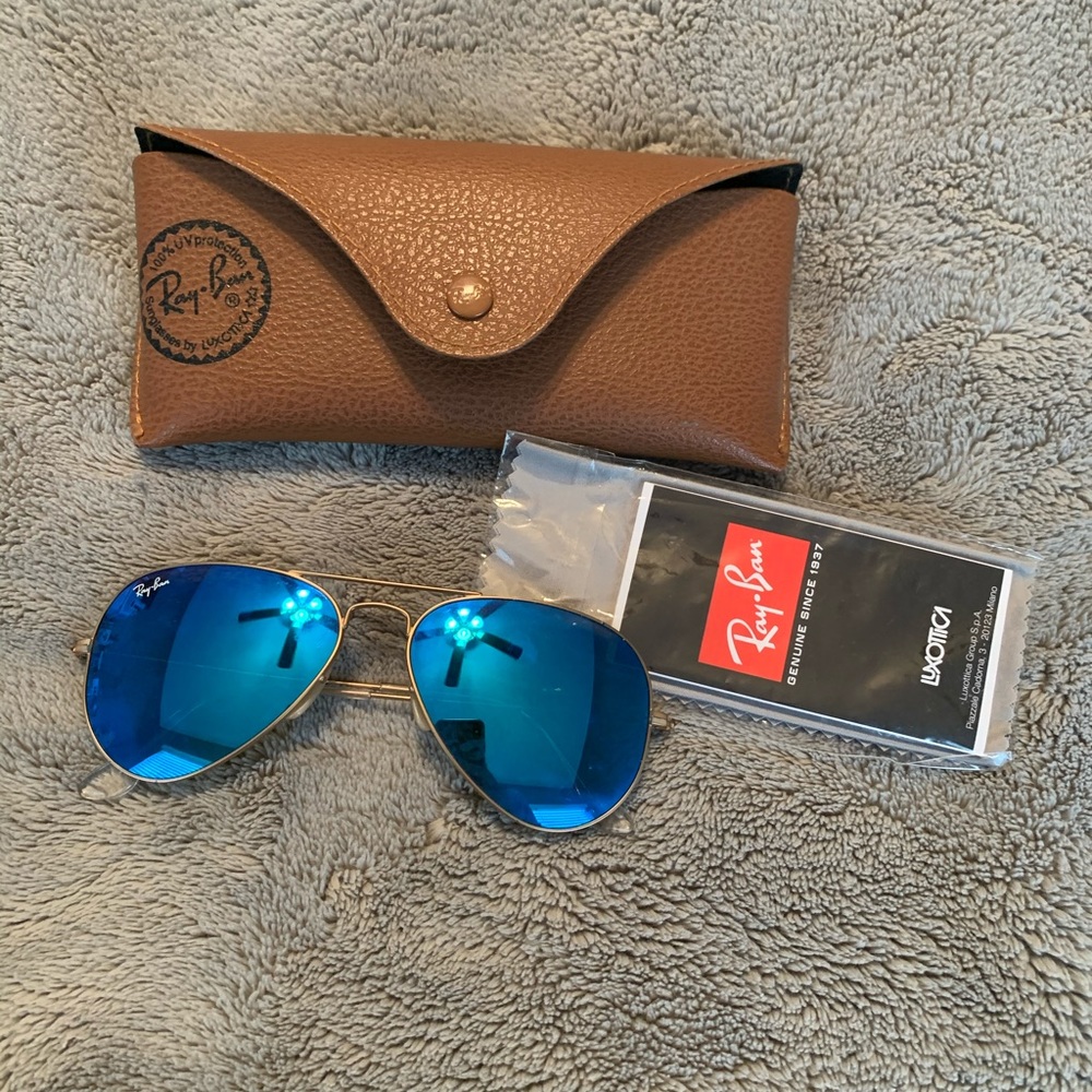 Ray Ban Blue Flash Small Aviator Sunglasses